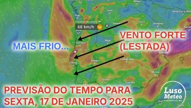 Tempo na sexta, 17 de janeiro de 2025 - Vento mais forte, e descem as temperaturas - saiba como estará o tempo na sua região!