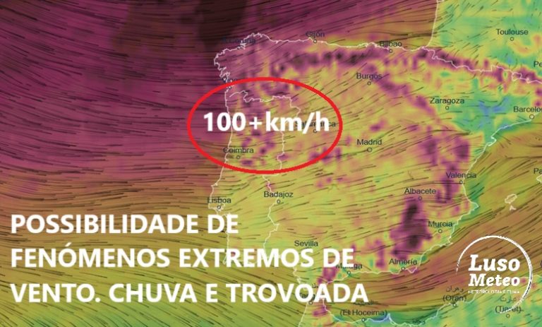 Temporal a partir do início da tarde deste domingo – pico da tempestade Hermínia traz rajadas acima de 100km/h até segunda-feira, e chuva torrencial – saiba toda a previsão! Temporal a partir do início da tarde deste domingo - pico da tempestade Hermínia traz rajadas acima de 100km/h até segunda-feira, e chuva torrencial - saiba toda a previsão!