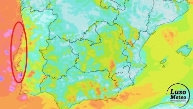 Anticiclone provoca vento muito forte - litoral com vendaval de Norte, que em Espanha pode mesmo chegar a 150km/h - saiba os detalhes!