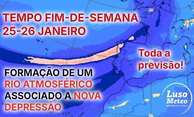 Tempo no fim-de-semana 25-26 de janeiro marcado por uma melhoria no tempo, antes da chegada de um rio atmosférico e mais vento – saiba o que pode trazer uma nova depressão (mais uma!) Tempo no fim-de-semana 25-26 de janeiro marcado por uma melhoria no tempo, antes da chegada de um rio atmosférico e mais vento - saiba o que pode trazer uma nova depressão (mais uma!)