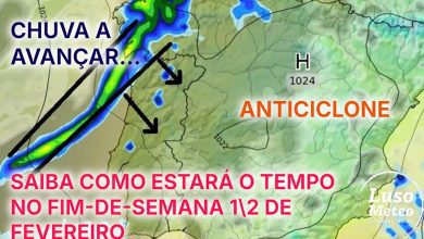 Chuva e vento regressam no domingo, 2 de fevereiro - saiba a que regiões com a nossa previsão completa para este fim-de-semana!