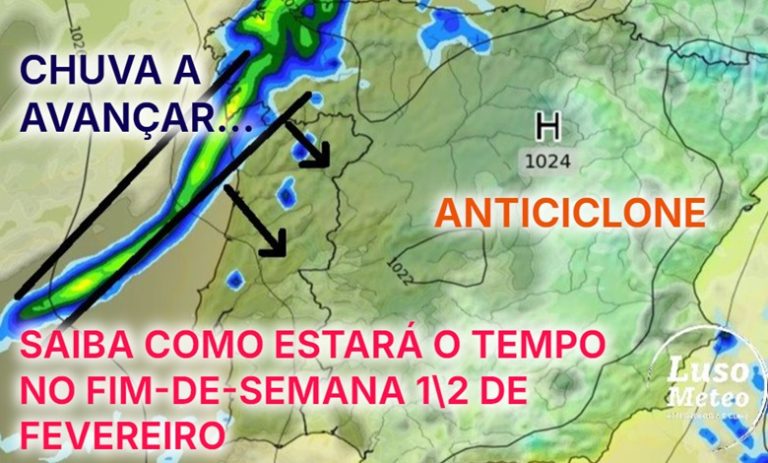 Chuva e vento regressam no domingo, 2 de fevereiro – saiba a que regiões com a nossa previsão completa para este fim-de-semana! Chuva e vento regressam no domingo, 2 de fevereiro - saiba a que regiões com a nossa previsão completa para este fim-de-semana!