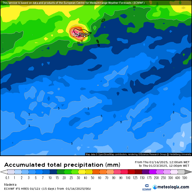 Mau tempo - Forte depressão afeta os Açores no domingo, 19 de janeiro, e mudará o tempo em Portugal Continental - podemos estar perante uma mudança radical de padrão atmosférico? Alguma chuva significativa na Madeira, finalmente - previsões até dia 23 de janeiro, IFS\ECMWF