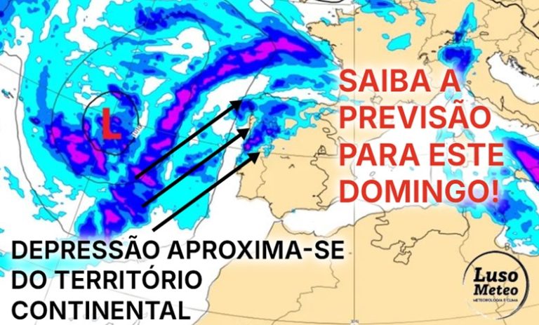 Tempo no domingo, 9 de fevereiro de 2025 – Tempo instável, com regresso de aguaceiros e possibilidade de trovoada – tempo abafado! Tempo no domingo, 9 de fevereiro de 2025 - Tempo instável, com regresso de aguaceiros e possibilidade de trovoada - tempo abafado!