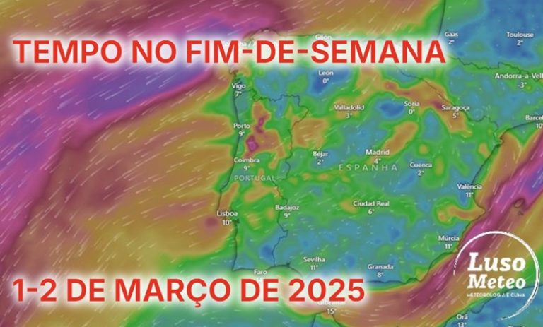 Vento frio e desconfortável, e aguaceiros este fim-de-semana, 1 e 2 de Março – saiba em que locais, e a previsão completa! Vento frio e desconfortável, e aguaceiros este fim-de-semana, 1 e 2 de Março - saiba em que locais, e a previsão completa!
