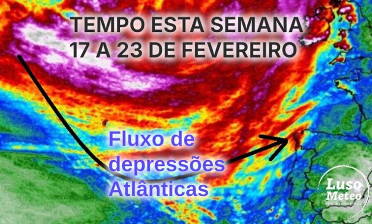 Tempo esta semana - Duas depressões irão trazer chuva a Portugal - saiba os dias em que irá chover, e como estarão as temperaturas entre 17 a 23 de fevereiro!