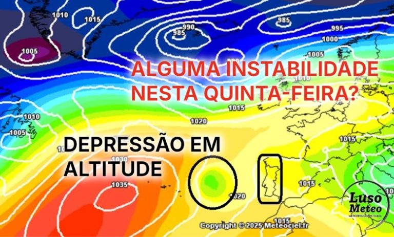 Possibilidade de trovoadas? Alguma instabilidade possível – Tempo na quinta, 27 de março de 2025 Possibilidade de trovoadas? Alguma instabilidade possível - Tempo na quinta, 27 de março de 2025