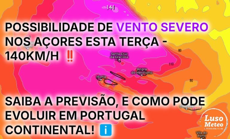 Depressão Konrad afeta os Açores, vento até 140km/h! - Saiba como estará o tempo na terça, 11 de março, e como evoluirá em Portugal Continental!