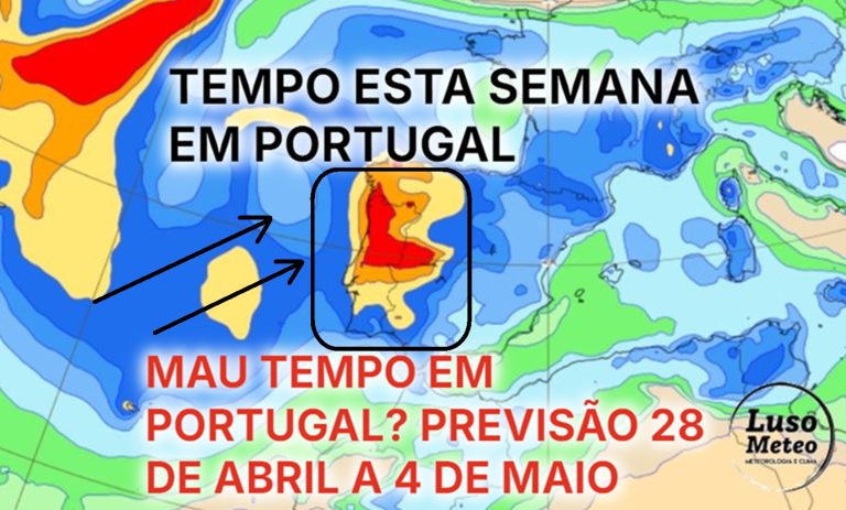 Muita chuva e trovoada a começar Maio! Instabilidade regressa em força – Tempo esta semana 28 de Abril a 4 de Maio Muita chuva e trovoada a começar Maio! Instabilidade regressa em força - Tempo esta semana 28 de Abril a 4 de Maio