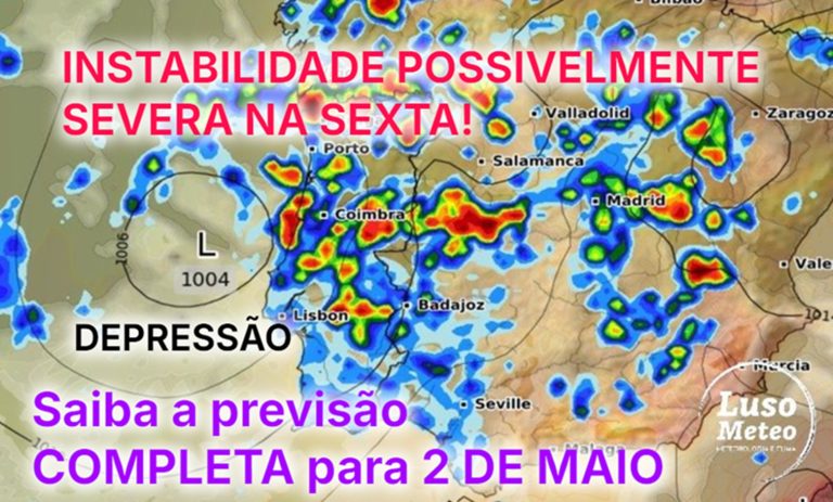 Tempo na sexta, 2 de maio de 2025 - Tempestade elétrica, com muita trovoada e granizo - saiba as regiões onde será mais provável
