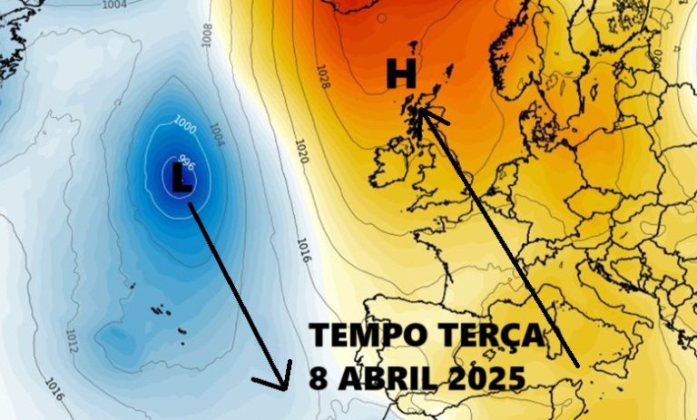 Tempo na terça, 8 de abril de 2025 - Depressão começa a isolar-se no Atlântico, intrusão de ar "africano" em Portugal Continental! - saiba a previsão completa!