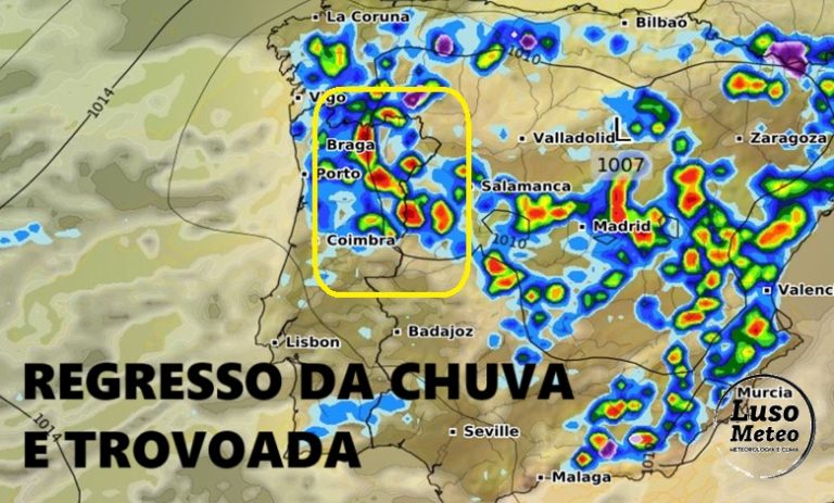 Tempo na quinta, 8 de maio de 2025 – Chuva e trovoada está de volta a Portugal – saiba os detalhes da previsão! Tempo na quinta, 8 de maio de 2025 - Chuva e trovoada está de volta a Portugal - saiba os detalhes da previsão!