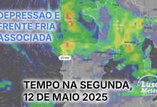 Chuva intensa a iniciar a semana, devido a uma frente fria - saiba como estará o tempo na segunda, 12 de maio 2025 na sua região!