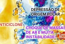 Depressão provoca mau tempo no Sul da Europa esta semana, enquanto ar polar bem frio invade o Norte - tempo bastante diverso no Continente, veja as últimas previsões