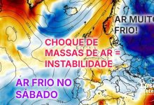 Tempo no sábado, 10 de maio de 2025 - Chuva, mais frio e neve na Serra da Estrela? - mais um dia com trovoadas, saiba como estará na sua região
