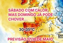 Tempo no fim-de-semana: Calor com perto de 35ºC no sábado, mas chuva pode regressar no domingo- saiba os detalhes para a sua região!