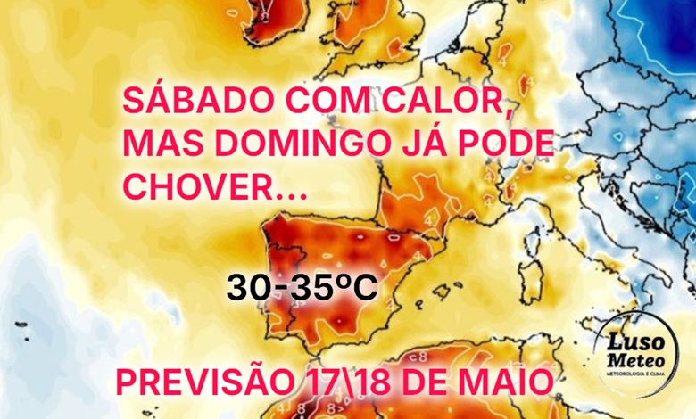 Tempo no fim-de-semana: Calor com perto de 35ºC no sábado, mas chuva pode regressar no domingo- saiba os detalhes para a sua região! Tempo no fim-de-semana: Calor com perto de 35ºC no sábado, mas chuva pode regressar no domingo- saiba os detalhes para a sua região!