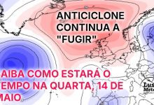 Tempo na quarta, 14 de maio de 2025 - Mais um dia húmido, num Maio atípico - saiba a previsão e como estará na sua região!