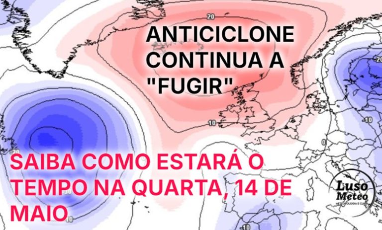 Tempo na quarta, 14 de maio de 2025 – Mais um dia húmido, num Maio atípico – saiba a previsão e como estará na sua região! Tempo na quarta, 14 de maio de 2025 - Mais um dia húmido, num Maio atípico - saiba a previsão e como estará na sua região!