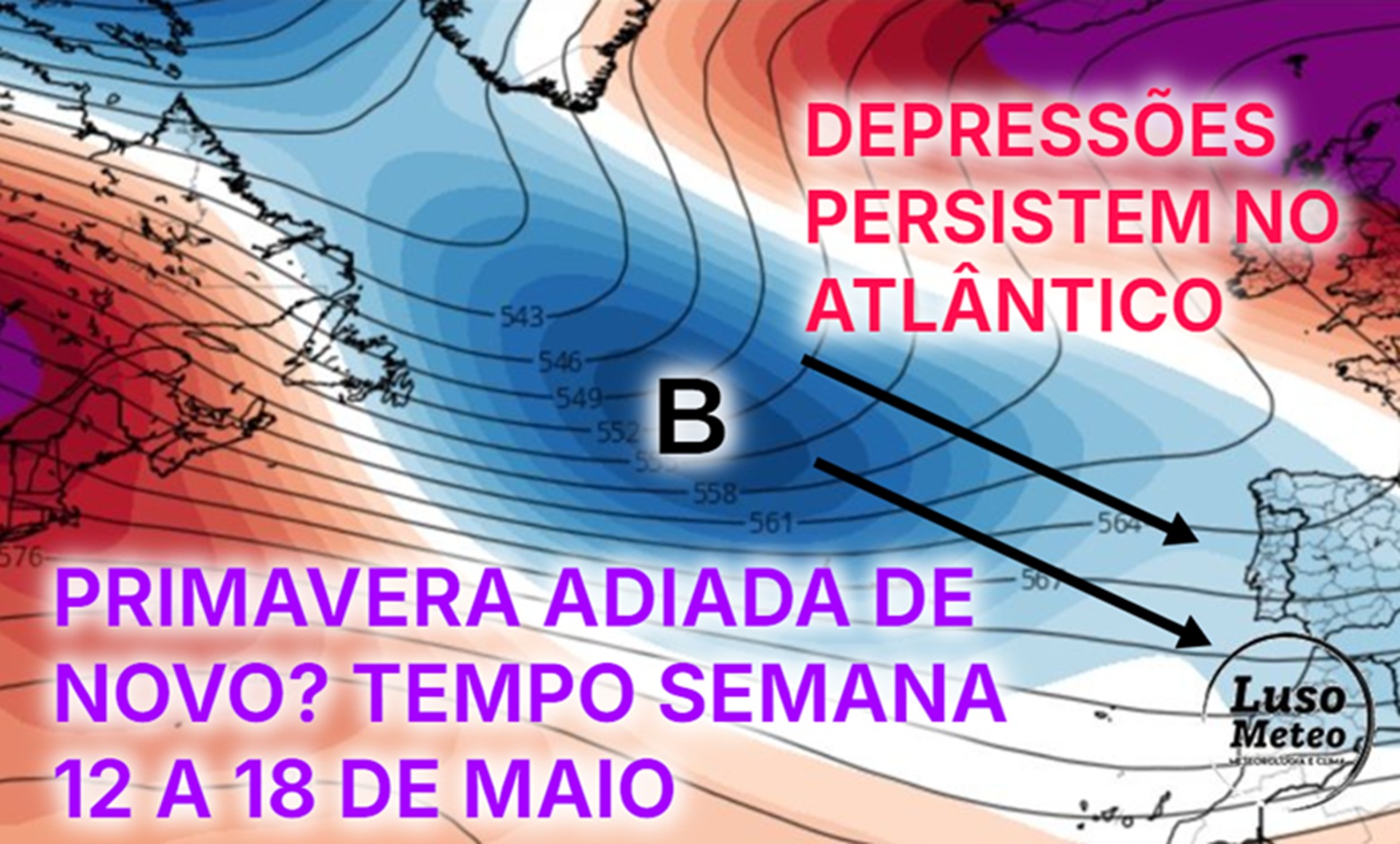 Mais chuva a caminho, e uma Primavera mais uma vez "adiada" devido ao bloqueio persistente - Tempo esta semana, 12 a 18 de Maio Mais chuva a caminho, e uma Primavera mais uma vez "adiada" devido ao bloqueio persistente - Tempo esta semana, 12 a 18 de Maio