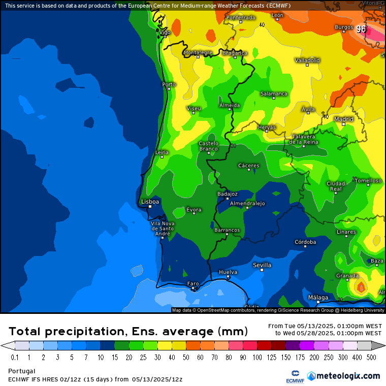 Bloqueio Atmosférico - Vêm aí uns dias quentes, mas rapidamente voltamos ao mesmo... O que se passa, afinal? Explicação e previsão Média de previsão mostra chuva e instabilidade em Portugal até final de Maio - obviamente que com vários dias mais estáveis