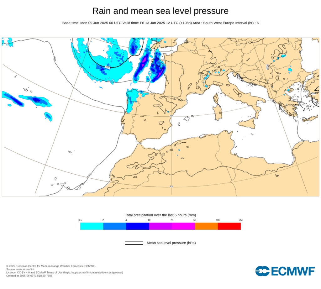 Como estará o tempo no Santo António? Poderá chover? Saiba as nossas previsões para 12 e 13 de junho 2025! Tempo no Santo António - Possibilidade de chuva no dia 13, previsão IFS-ECMWF