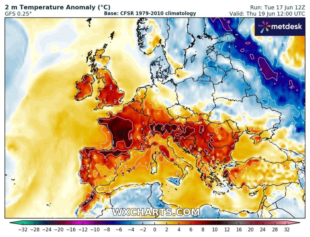 Calor extremo continua, as temperaturas voltam a subir bastante! Tempo na quinta, 19 de junho de 2025 Calor em Portugal e na Europa - quinta-feira, 19 de junho 2025