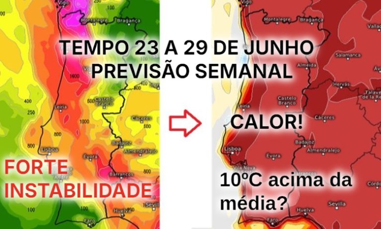 Vem aí muito calor, com uma montanha-russa nas temperaturas – saiba quando regressa o anticiclone em força! – tempo esta semana, 23 a 29 de junho 2025 Vem aí muito calor, com uma montanha-russa nas temperaturas - saiba quando regressa o anticiclone em força! - tempo esta semana, 23 a 29 de junho 2025