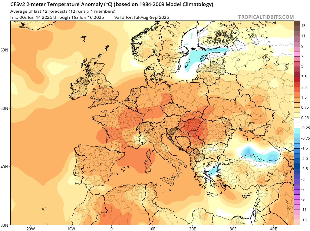 Verão com muitas tempestades e ondas de calor na Europa - O Mediterrâneo está um autêntico forno! Verão prevê-se muito quente na Europa!