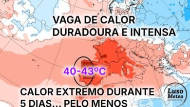 Calor extremo em Portugal durante (pelo menos) uma semana - Até 43ºC, com noites tropicais - saiba as regiões mais quentes, e o que pode vir depois - Previsão 15 a 20 de junho
