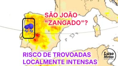 Depressão deve provocar trovoadas localmente fortes entre segunda e terça, 23-24 de junho - São João "zangado" - saiba a previsão, e o que pode vir depois!