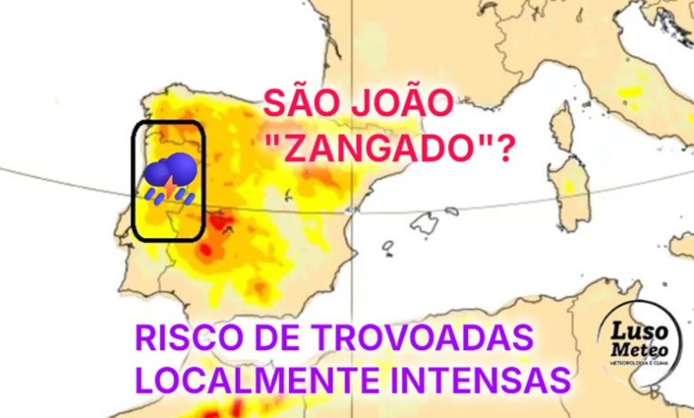 Depressão deve provocar trovoadas localmente fortes entre segunda e terça, 23-24 de junho - São João "zangado" - saiba a previsão, e o que pode vir depois!