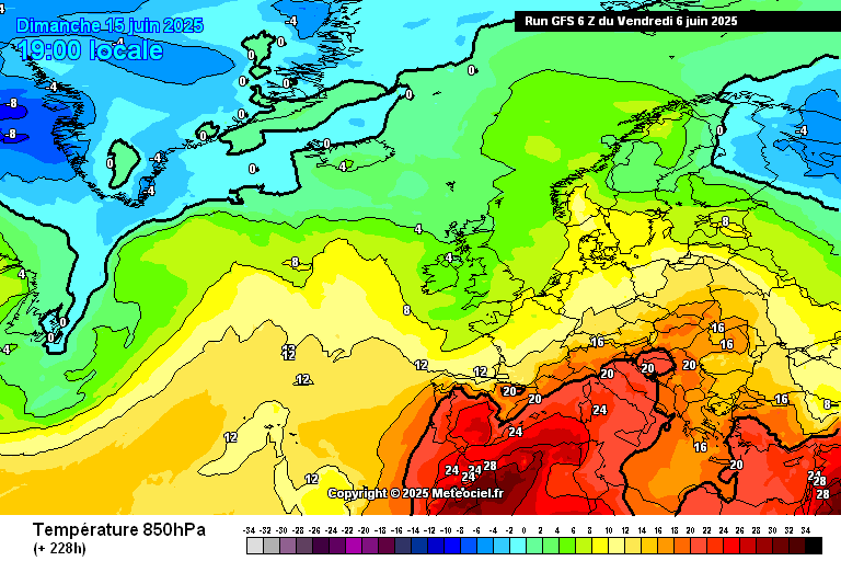 Tempo severo, com fortes trovoadas, risco de granizo grande e até tornados - potencial tempestade no Dia de Portugal, 10 de junho de 2025 Após a instabilidade e o tempo mais fresco, é provável que o calor regresse a meio do mês de junho