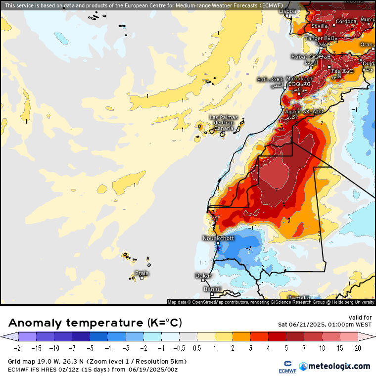 Temperaturas em descida significativa, finalmente! Saiba como estará o tempo no sábado, 21 de junho de 2025 Temperaturas acima da média na Madeira neste sábado