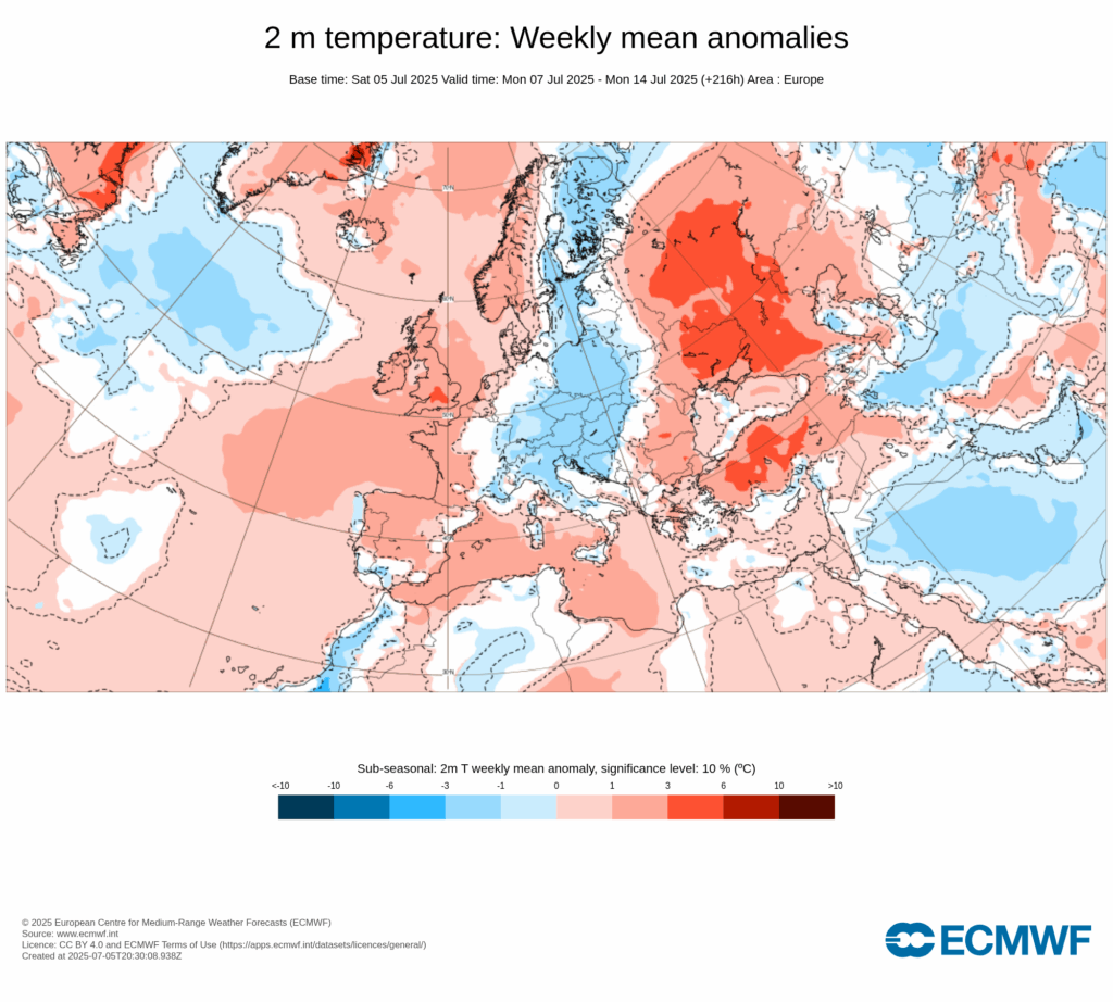 Finalmente tempo bem mais fresco - mudança significativa do tempo esta semana, depois de mais um pico de calor - 7 a 13 de julho Tempo esta semana - Temperaturas esta semana continuam acima da média, mas com mudança significativa ao longo da semana