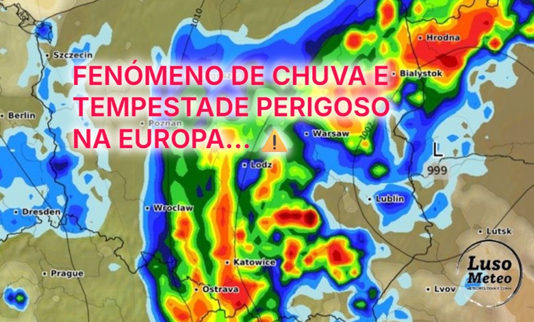 Mau tempo continua na Europa, com um fenómeno extremamente perigoso - Risco de chuva extrema na Polónia nos próximos dias! Mau tempo continua na Europa, com um fenómeno extremamente perigoso - Risco de chuva extrema na Polónia nos próximos dias!