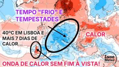 Onda de calor sem fim à vista em Portugal... e ainda vai aumentar - pelo menos 7 dias! Onda de frio e tempestades na Europa - Tempo esta semana, 28 de julho a 3 de agosto
