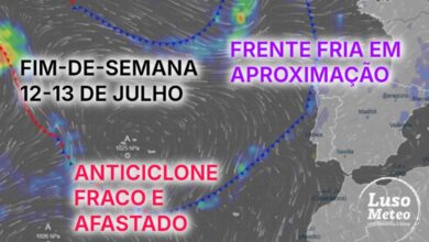 Frente fria afeta Portugal no fim-de-semana, e um fim-de-semana mais "atípico" - Saiba como estará o tempo na sua região nos dias 12-13 de julho 2025!
