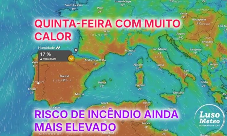 Julho termina com mais do mesmo – calor intenso em (quase) todo o país – saiba todos os detalhes da previsão do tempo na quinta, 31 de julho de 2025 Julho termina com mais do mesmo - calor intenso em (quase) todo o país - saiba todos os detalhes da previsão do tempo na quinta, 31 de julho de 2025
