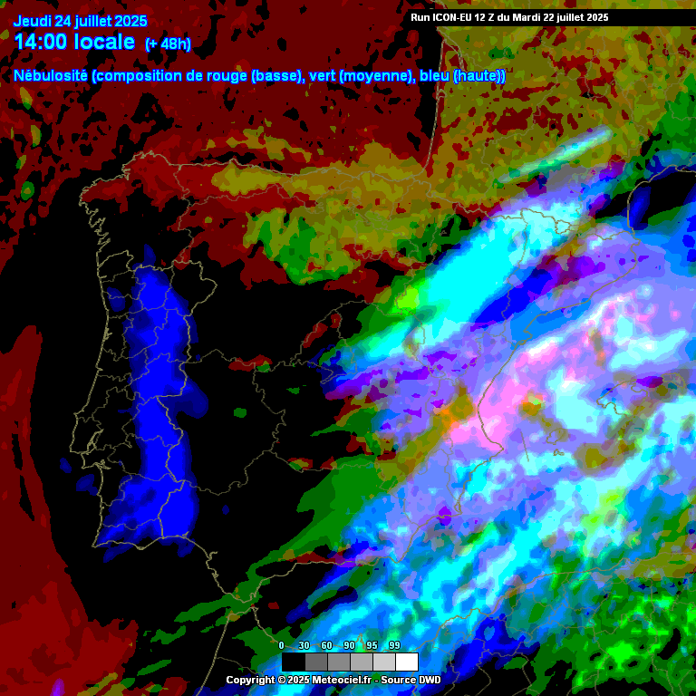 Muito vento, mais calor e risco máximo de incêndio - começa uma situação complexa... Previsão do tempo na quinta, 24 de julho de 2025 Sem nuvens no litoral, apenas alguma nebulosidade alta no Interior, pouco relevante!