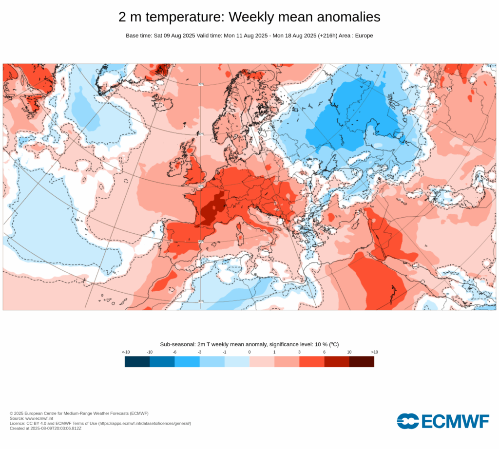 Tempo esta semana, 11 a 17 de agosto - Calor e mais calor - Afinal, quando termina o calor? Pode não ser esta semana, ainda! Saiba a previsão completa! Tempo esta semana - Mais uma semana com anomalia das temperaturas significativa - superior a 3ºC no Interior