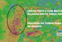 Vento bastante forte e com rajadas, depois do calor - saiba em que regiões com a nossa previsão do tempo na terça, 19 de agosto de 2025 Vento bastante forte e com rajadas, depois do calor - saiba em que regiões com a nossa previsão do tempo na terça, 19 de agosto de 2025