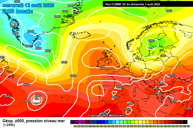 Novamente calor SEVERO no final da semana (com um ciclone no Atlântico?) - Ainda sem data para o fim da onda de calor em Portugal - tempo esta semana, 4 a 10 de agosto de 2025 Previsão a 10 dias de distância ECMWF mostra um ciclone tropical em possível aproximação aos Açores