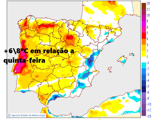 Bastante calor na sexta-feira, com (nova) forte subida das temperaturas - saiba a previsão do tempo na sexta, 22 de agosto de 2025 (e o que esperar depois) Subida das temperaturas nesta sexta, conforme demonstrado pelo modelo HARMONIE-AEMET
