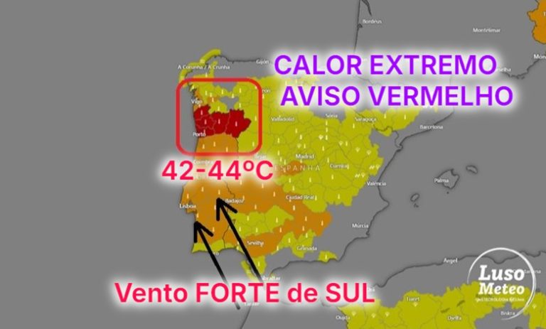 Aviso vermelho devido ao calor extremo, e também muito vento – saiba a previsão do tempo na segunda, 4 de agosto de 2025 Aviso vermelho devido ao calor extremo, e também muito vento - saiba a previsão do tempo na segunda, 4 de agosto de 2025