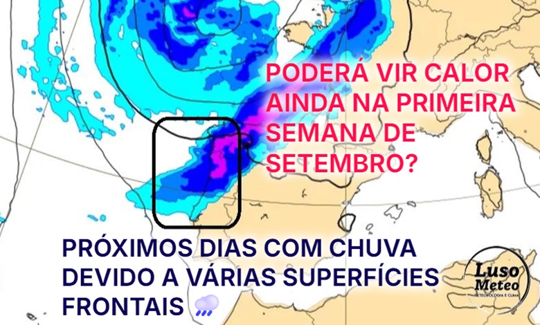 Chuva nos próximos dias em algumas regiões, devido a várias frentes frias, mas o calor pode estar à espreita ainda na primeira semana de setembro! Chuva nos próximos dias em algumas regiões, devido a várias frentes frias, mas o calor pode estar à espreita ainda na primeira semana de setembro!