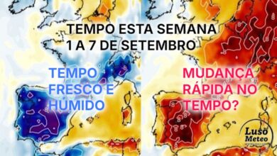 Vamos passar de chuva e tempo fresco, para o sol e calor? Provavelmente, mas a atmosfera está muito dinâmica! - Previsão do tempo esta semana, 1 a 7 de setembro de 2025