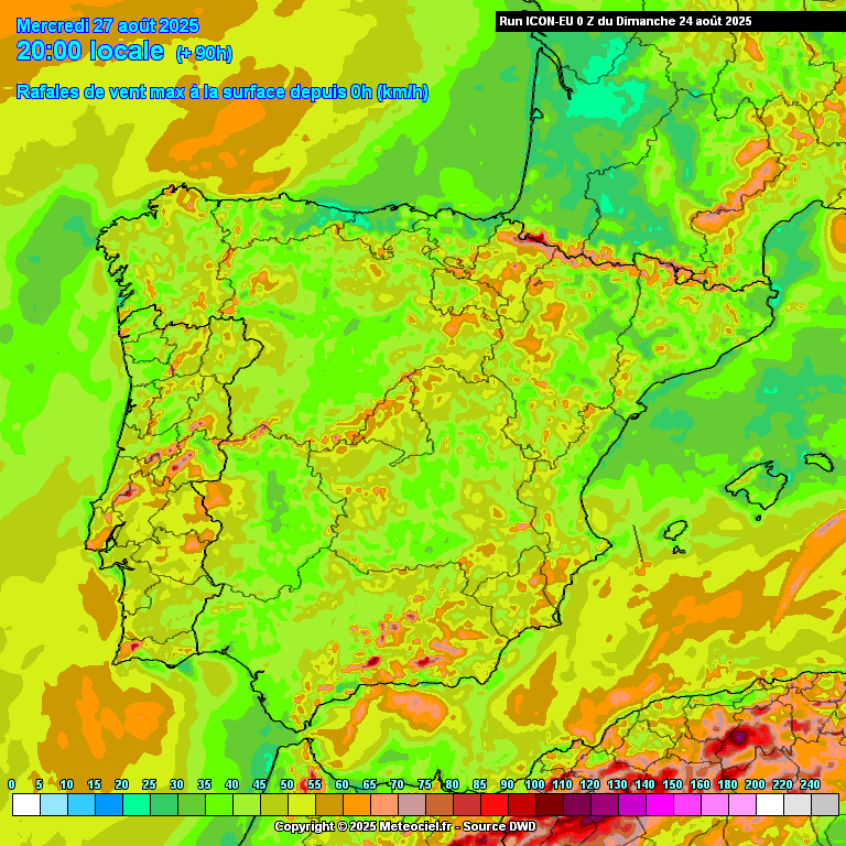 Fim de agosto com vento, nuvens e tempo muito variado! - Saiba a previsão do tempo esta semana, 25 a 31 de agosto de 2025 Até quarta-feira o vento será, pontualmente, bem forte!