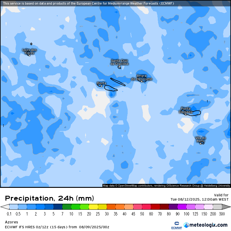 Temperaturas até 45 graus - calor extremo em boa parte do país, forte subida das temperaturas - saiba a previsão do tempo na segunda, 11 de agosto de 2025 Períodos de chuva ou aguaceiros nos Açores na segunda-feira - em geral fracos