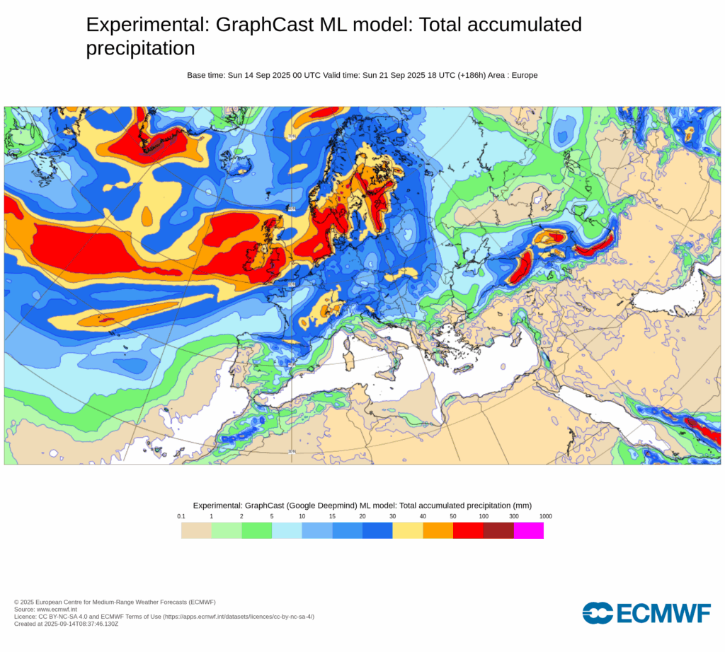 Tempo esta semana - muita chuva no Norte da Europa, tempo seco a Sul